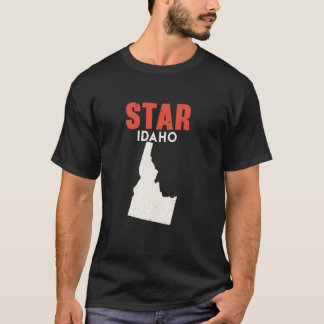 T-shirt Star Idaho USA State America Travel Idahoan