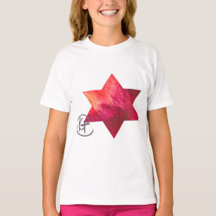 T-shirt Star juive Coeur du feu Art