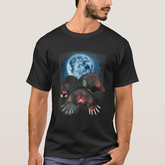 T-shirt Star Nosed Mole Star Nosed Mole Howling at the Moo (Devant)