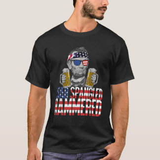 T-shirt Star Spangé Hammered Abraham Lincoln Beer Lover