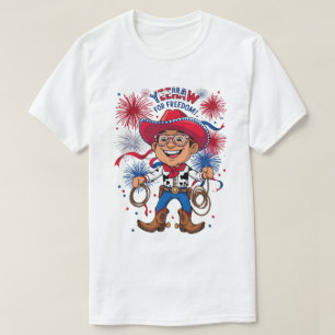 T-shirt Star-Spangled Cowboy - 4 juillet Célébration Des
