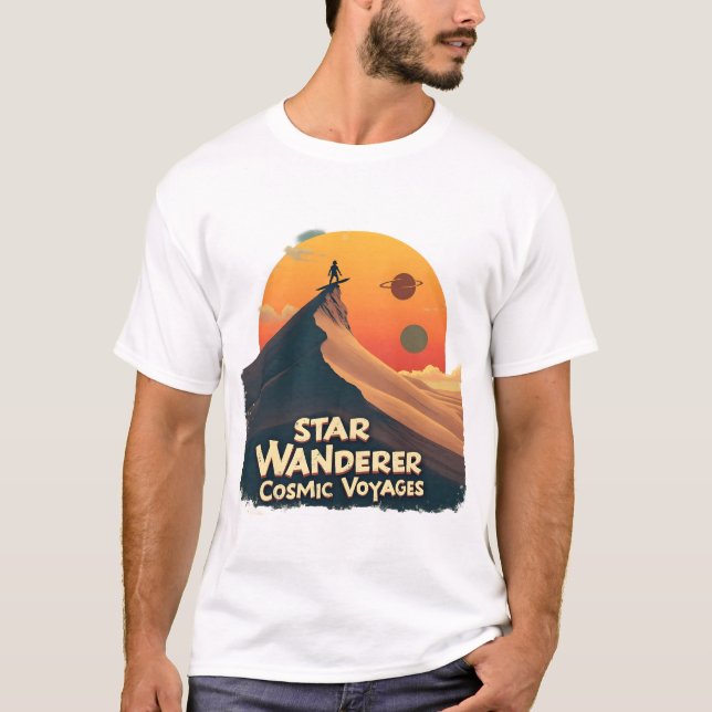 T-shirt Star Wanderer : Retro Cosmic Tee (Devant)