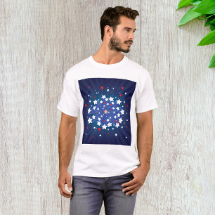 T-shirt Starburst Patriotique Rouge Blanc et Bleu USA