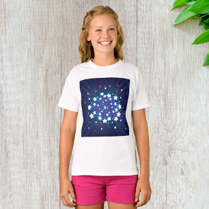 T-shirt Starburst Patriotique Rouge Blanc et Bleu USA