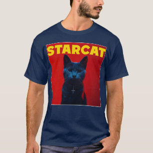 T-shirt Starcat Funny Weekend Chat Musique Album Parodie