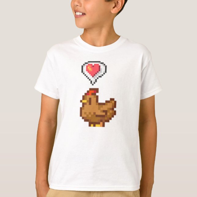T-shirt Stardew Valley Joyeux poulet Brown (Devant)