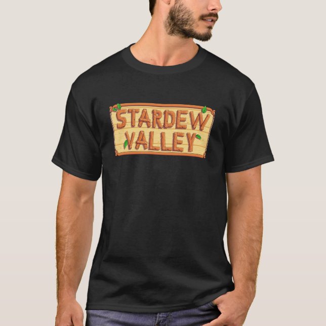 T-shirt Stardew Valley - logo en bois (Devant)
