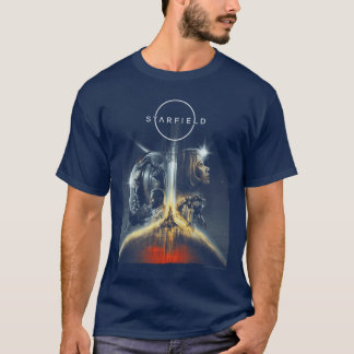 T-shirt Starfield Couverture Art Characters Jeu vidéo fami