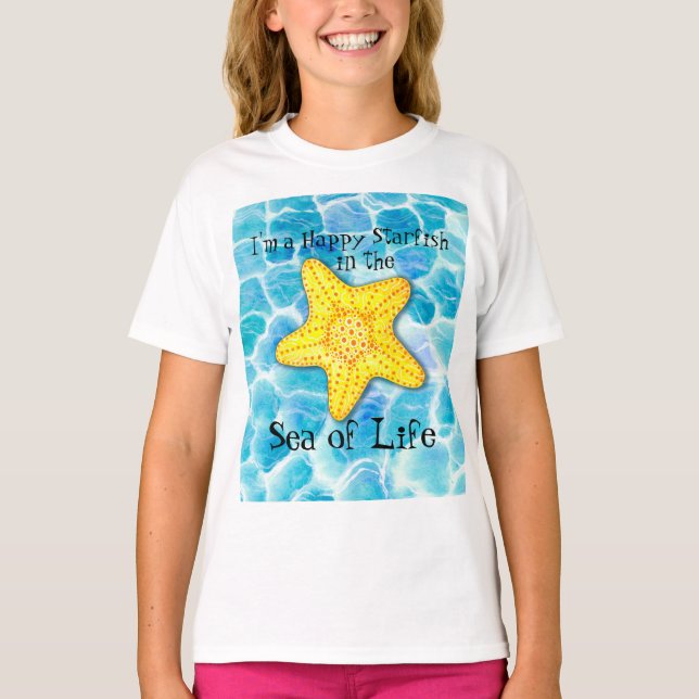 T-shirt Starfish dans l'océan "Mer de la Vie" (Devant)