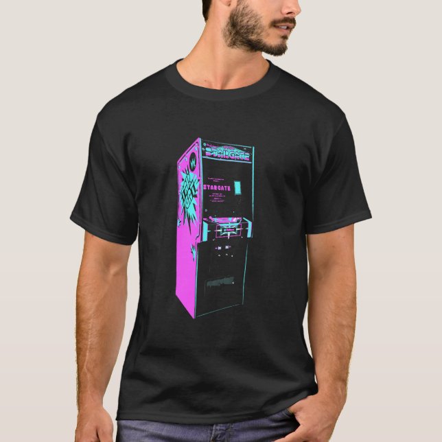 T-shirt Stargate - Retro jeu d'arcade (Devant)