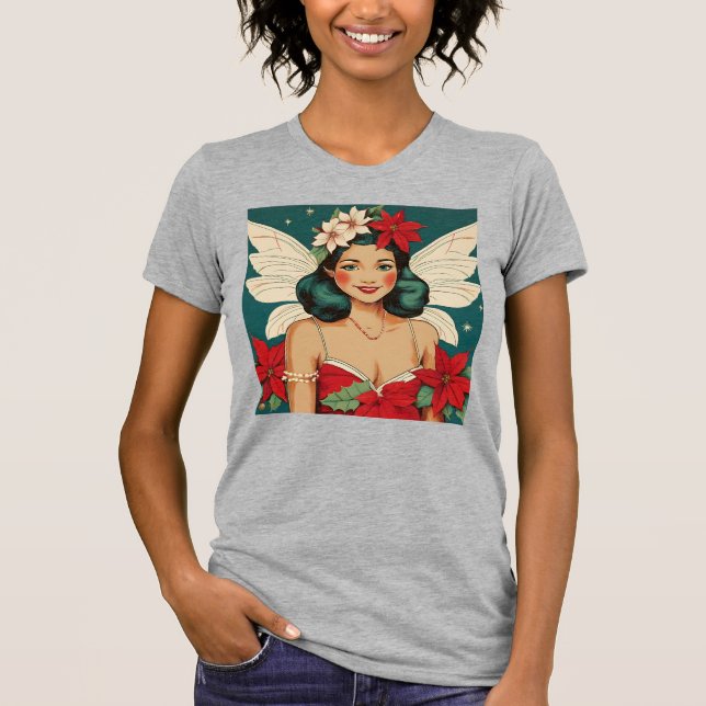 T-shirt Starlet Retro les années 50 Tropical Christmas Pin (Devant)