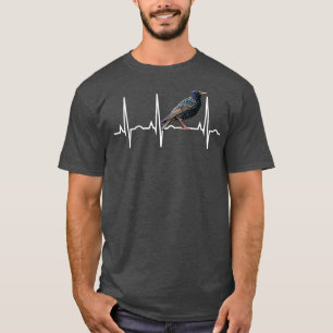 T-shirt Starling Birder Hearbeat Starling Bird Lover