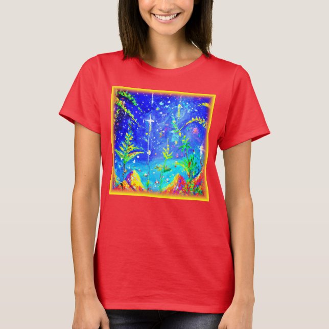 T-shirt "Starlit Jungle" Belle Peinture. Commandez dès mai (Devant)