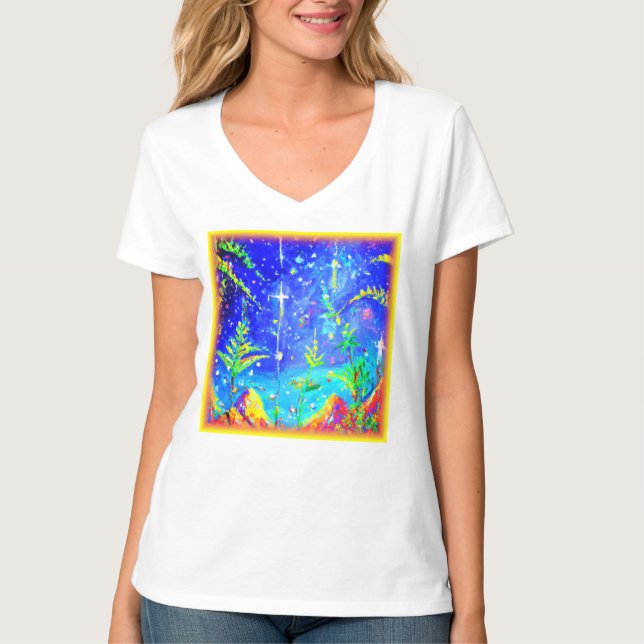 T-shirt "Starlit Jungle" Belle Peinture. Commandez dès mai (Devant)