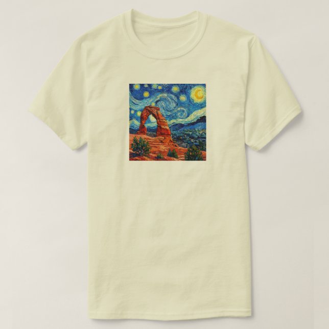 T-shirt Starry Night Arches National Park (Design devant)
