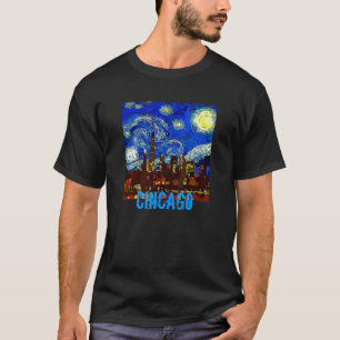 T-shirt Starry Night Chicago, modifier le texte