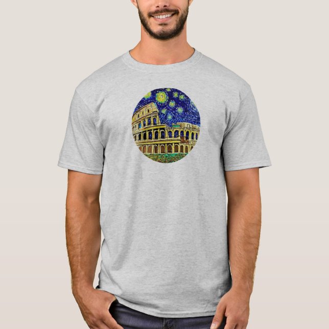 T-shirt Starry Night Rome Italie (Devant)