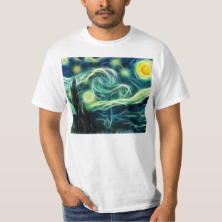 T-shirt Starry Night Van Gogh Fractal Art
