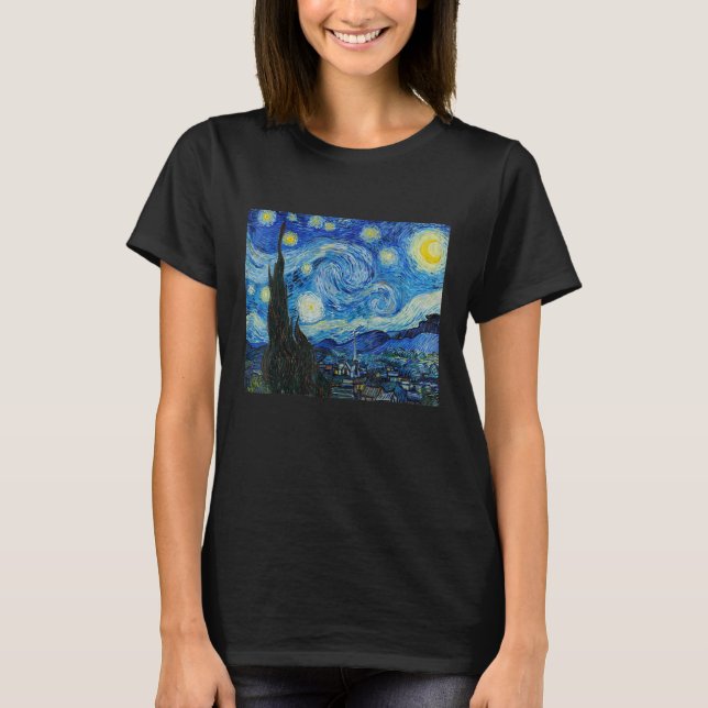 T-shirt Starry Night Vincent van Gogh Art Peinture (Devant)