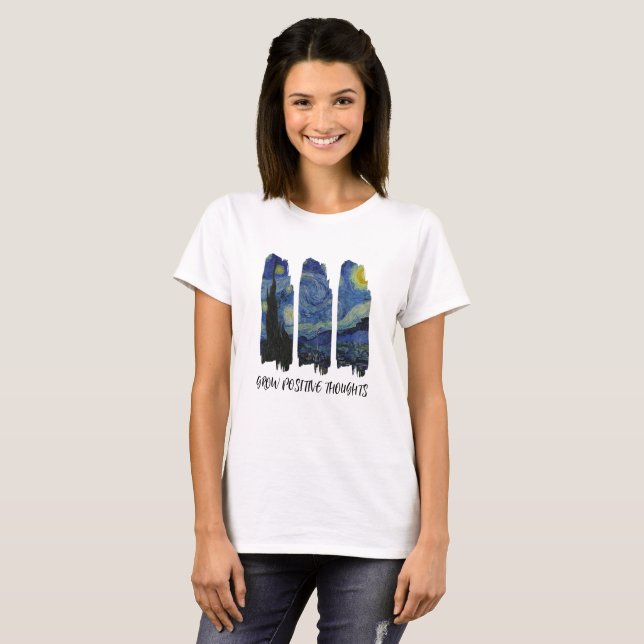 T-shirt Starry Nights Reimaginé - Custom Van Gogh-Inspire (Devant entier)