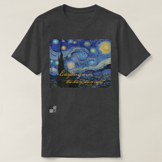 T-shirt Starry, starry ish night by Everything is ish  (Design devant)