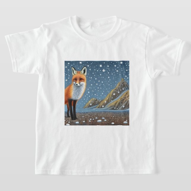 T-shirt Starry Starry Night Storybook Fox (Poser)