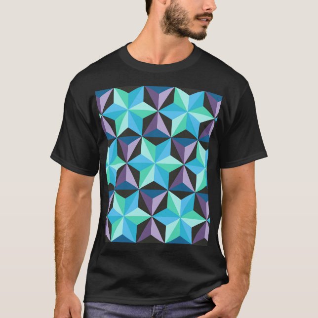 T-shirt Stars Abstrait Géométrique (Devant)