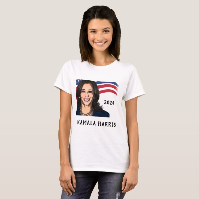 T-shirt Stars and Stripes Kamala Harris pour Président 202 (Devant entier)