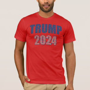 T-shirt Stars and Stripes Typographie Trump 2024