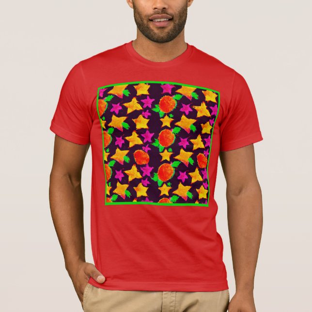 T-shirt Stars colorés dynamiques Art Motif (Devant)