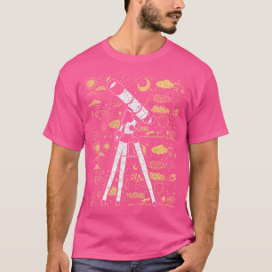 T-shirt Stars Galaxy Telescope Universe Moon Planètes Astr