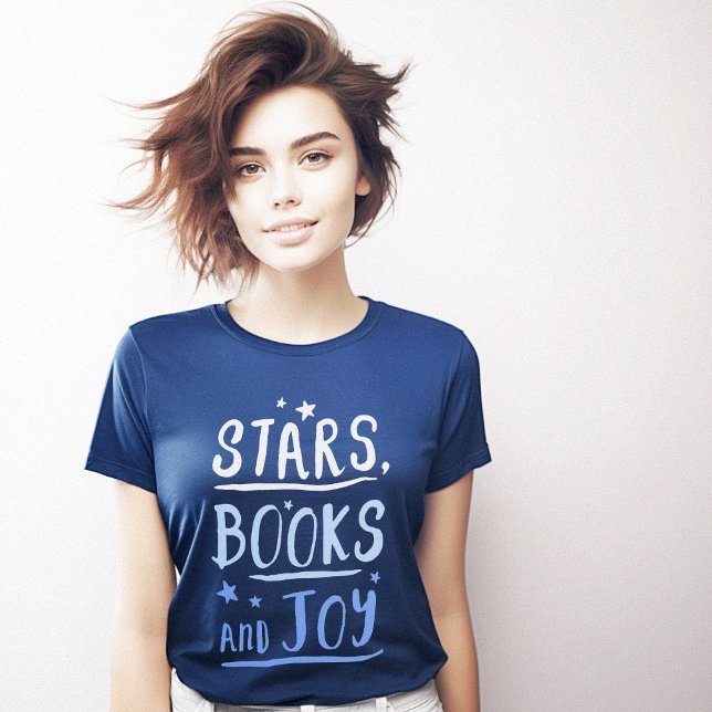 T-shirt Stars Livres Joy Happy (Stars Books Joy Happy T-Shirt)
