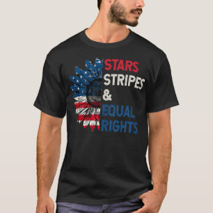 T-shirt Stars Stripes Et Égalité Des Droits 4 juillet Femm