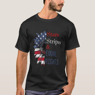 T-shirt Stars Stripes Et Égalité Des Droits 4 juillet Femm