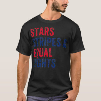 T-shirt Stars Stripes Et Égalité Des Droits 4 juillet Femm