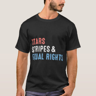 T-shirt Stars Stripes Et Égalité Des Droits 4 juillet Femm