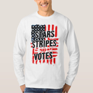 T-shirt Stars, Stripes et Votes avec drapeau américain