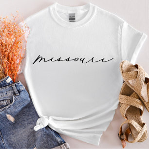 T-shirt State Femme Script Missouri