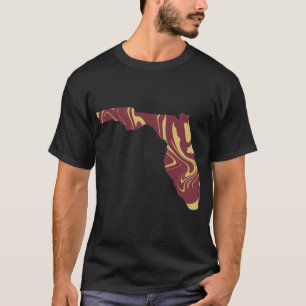 T-shirt State Florida Garnet et Gold