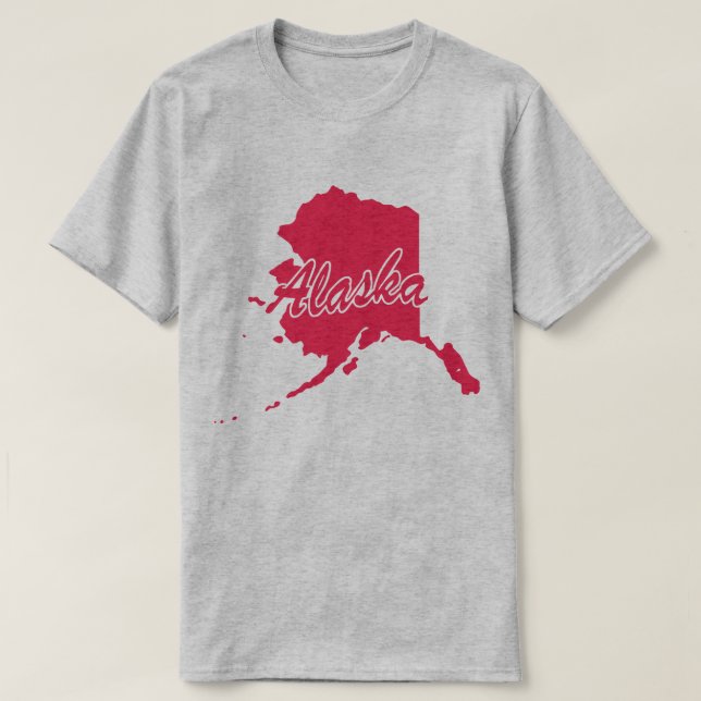 T-shirt State Of Alaska Shape (Design devant)
