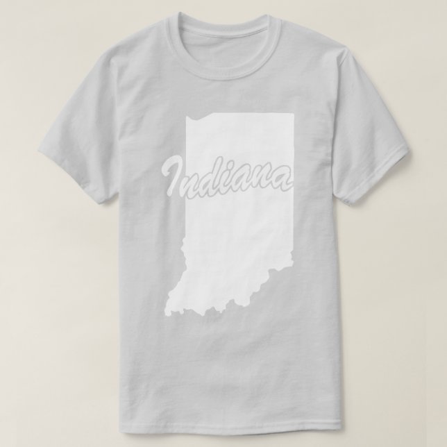T-shirt State Of Indiana Shape (Design devant)