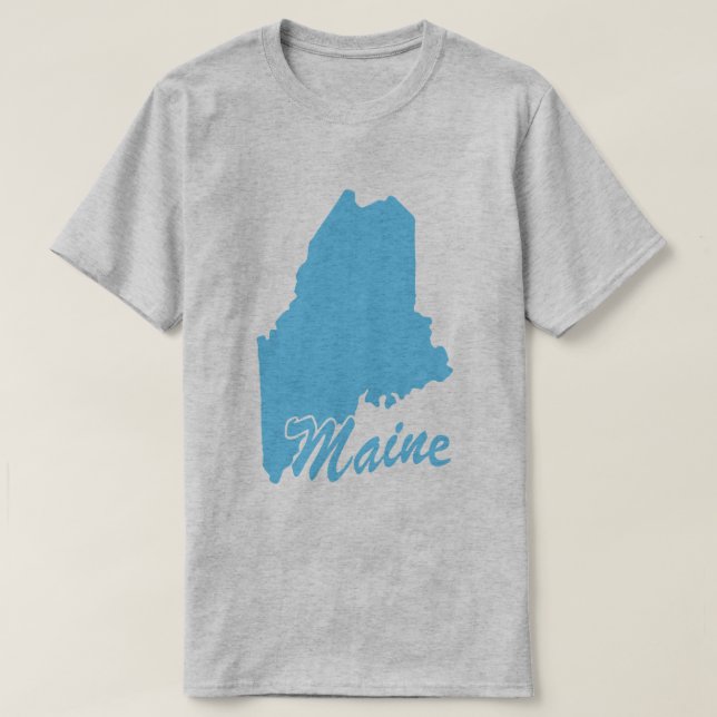 T-shirt State Of Maine Shape (Design devant)