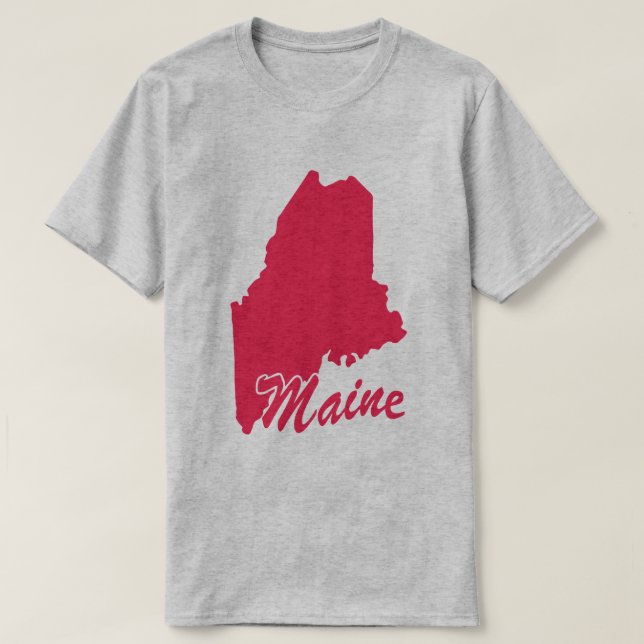 T-shirt State Of Maine Shape (Design devant)