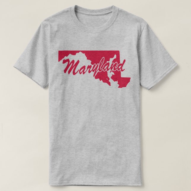 T-shirt State Of Maryland Shape (Design devant)