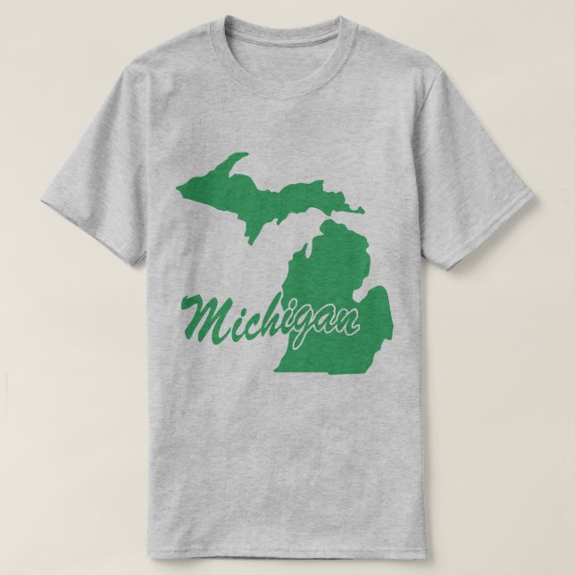 T-shirt State Of Michigan Shape (Design devant)