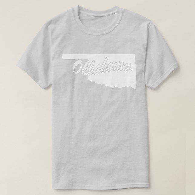 T-shirt State Of Oklahoma Shape (Design devant)