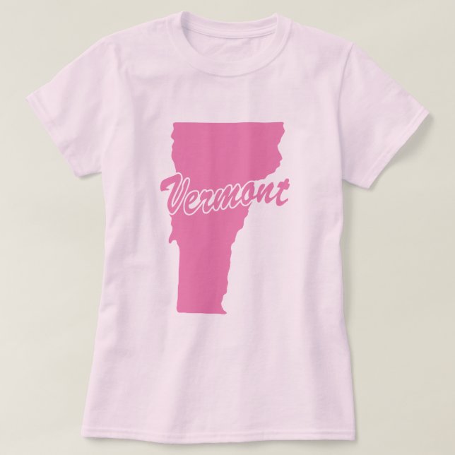 T-shirt State Of Vermont Shape (Design devant)