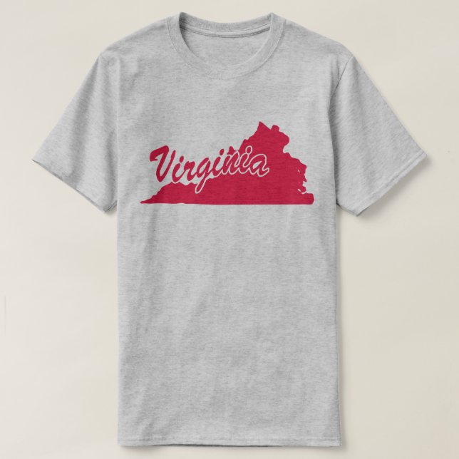 T-shirt State Of Virginia Shape (Design devant)