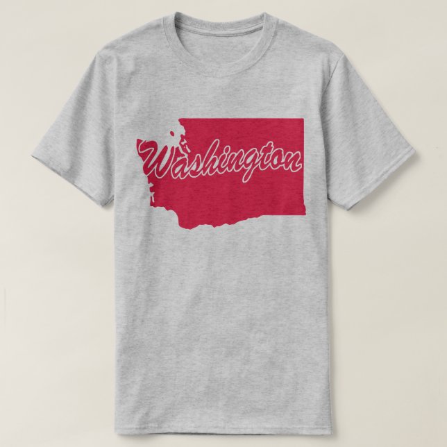 T-shirt State Of Washington Shape (Design devant)