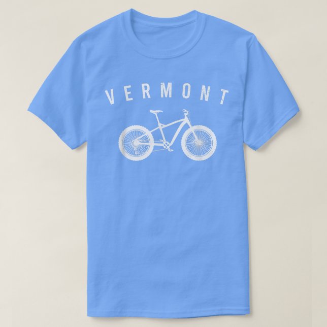 T-shirt State Vermont Map Fatbike Fat Bike Tire Offroad Sn (Design devant)